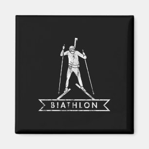 Biathlon Ski Skiing Skier Mountains Outfit Magnet