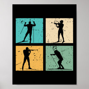 Biathlon Skiing Cross Country Skiing Biathlete Gif Poster
