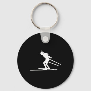 Biathlon Skiing Key Ring