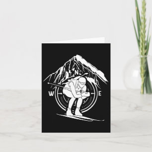 Biathlon Sports Winter Athlete Snow Skier Biathlet Card