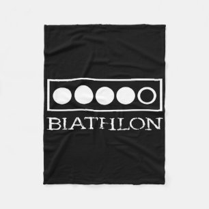 Biathlon Target Shooting Sport Biathlete Skiing Co Fleece Blanket