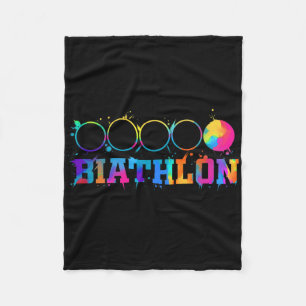 Biathlon Target Shooting Stand Gift Fleece Blanket