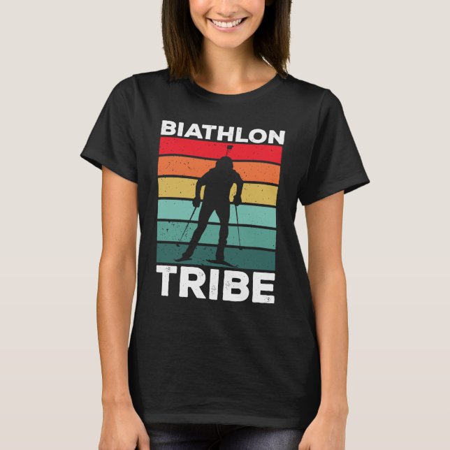 Biathlon Tribe Biathlete Country Skiing Shooting G T-Shirt (Front)