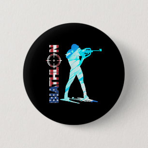 Biathlon Usa Flag Apparel American Cross-country S 6 Cm Round Badge