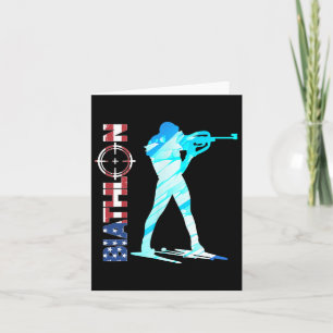 Biathlon Usa Flag Apparel American Cross-country S Card
