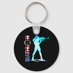 Biathlon Usa Flag Apparel American Cross-country S Key Ring