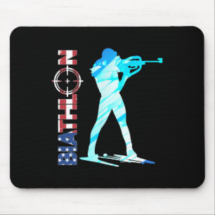 Biathlon Usa Flag Apparel American Cross-country S Mouse Mat