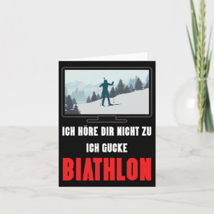 Biathlon Winter Sport Design Saying Ski Skier Gift Card