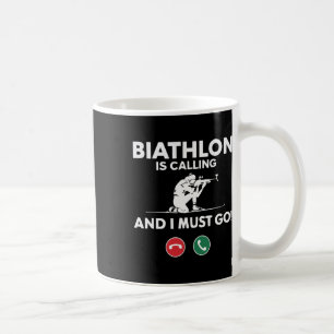 Biathlon Winter Sport Skiing Riffle Shooting Biath Coffee Mug