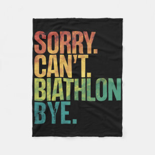 Biathlon Winter Sport Skiing Riffle Shooting Biath Fleece Blanket