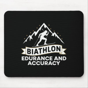 Biathlon Winter Sport Skiing Riffle Shooting Biath Mouse Mat