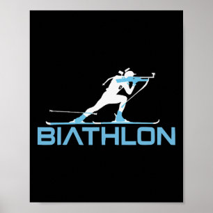 Biathlon Winter Sport Skiing Riffle Shooting Biath Poster