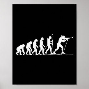 Biathlon Winter Sport Skiing Riffle Shooting Biath Poster