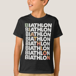 Biathlon Winter Sport Skiing Riffle Shooting Biath T-Shirt