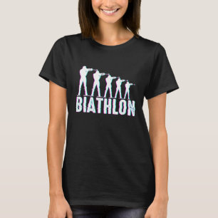 Biathlon winter sports biathlete skier mountain 1 T-Shirt
