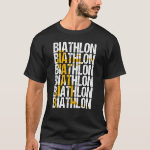 Biathlon winter sports biathlete skier mountain 3 T-Shirt