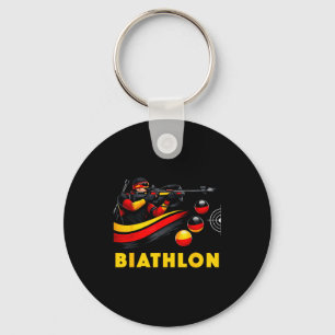 Biathlon winter sports cross country skiing key ring