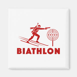 Biathlon winter sports cross country skiing magnet
