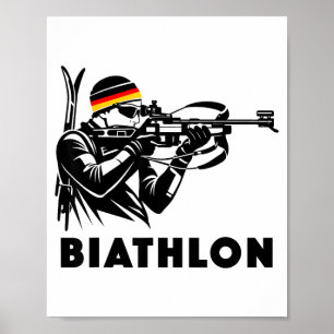 Biathlon winter sports cross country skiing poster