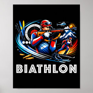 Biathlon winter sports cross country skiing poster