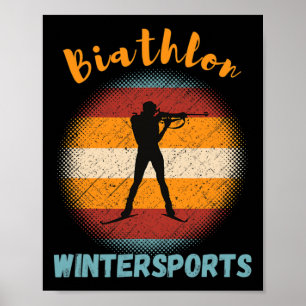 Biathlon Winter Sports Cross-country Skiing Rifle Poster