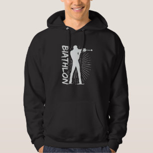 Biathlon Winter Sports Snow Biathlete Cross Countr Hoodie