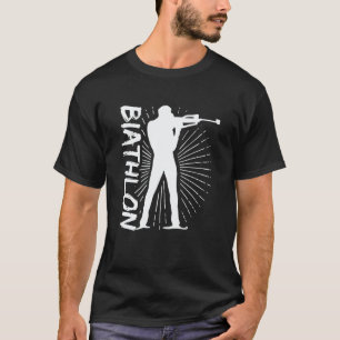 Biathlon Winter Sports Snow Biathlete Cross Countr T-Shirt