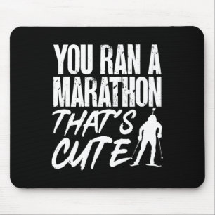 Biathlon You Ran A Marathon That's Cute Skiing Sho Mouse Mat