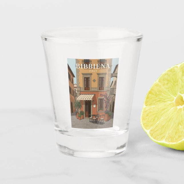 Bibbiena, Italy Shot Glass (Front)