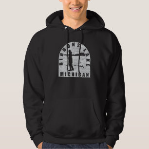 Bibbons Lake Ice Fishing Michigan Hoodie