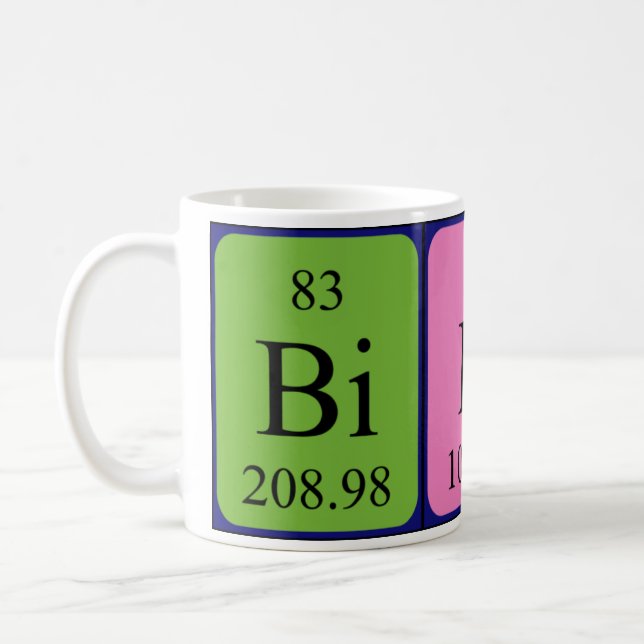 Bibi periodic table name mug (Left)