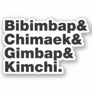 Bibimbap & Chimaek & Gimbap & Kimchi. Korean Foods