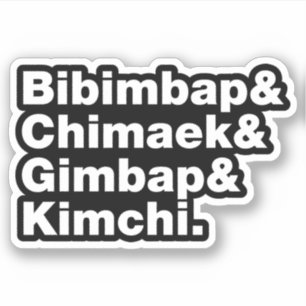 Bibimbap & Chimaek & Gimbap & Kimchi. Korean Foods
