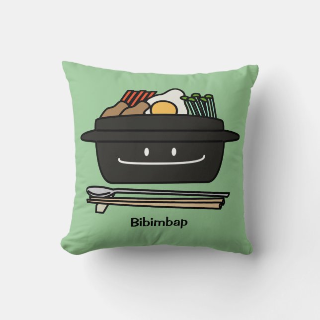 Bibimbap Korean rice bowl namul vegetables egg Cushion (Front)