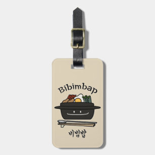 Bibimbap Korean rice bowl namul vegetables egg Luggage Tag