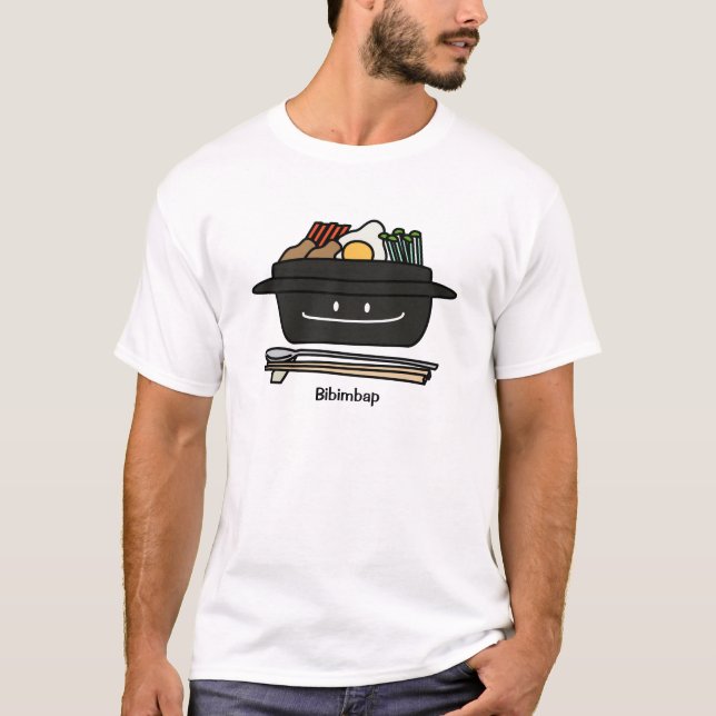 Bibimbap Korean rice bowl namul vegetables egg T-Shirt (Front)