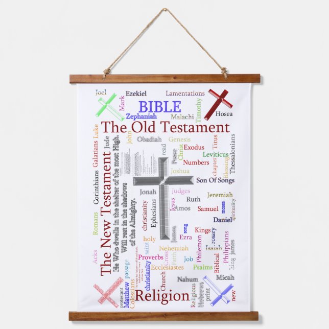 BIBLE and Religion  Related Text Hanging Tapestry (Front)