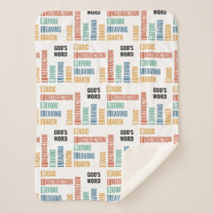 BIBLE Basic Instruction Before Leaving Earth Sherpa Blanket