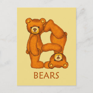 Bible Bears~Love Bears All~Scripture~Flashcard Postcard