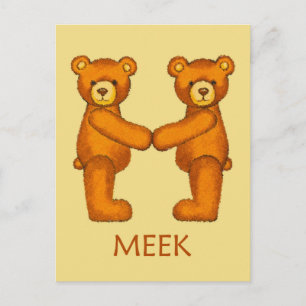 Bible Bears ~ Meek Scripture Postcard