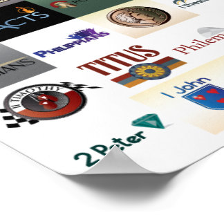 Bible Book Logos Poster - 11" x 17"