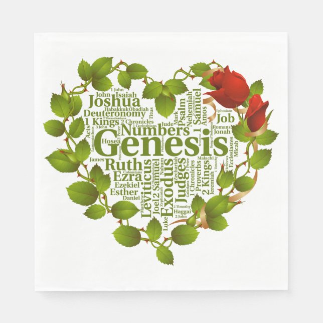 Bible Books Napkin (Front)
