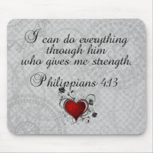 Bible Christian Verse Philippians 4:13 Mouse Mat