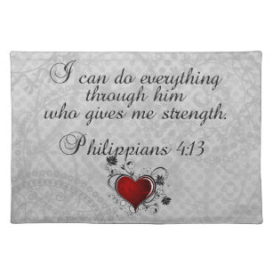 Bible Christian Verse Philippians 4:13 Placemat