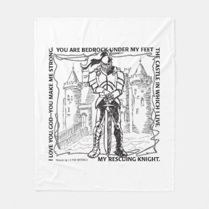 BIBLE CINDERELLA BEDROCK, CASTLE, RESCUING KNIGHT  FLEECE BLANKET