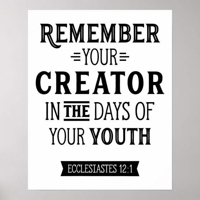 Bible Class Poster (Front)