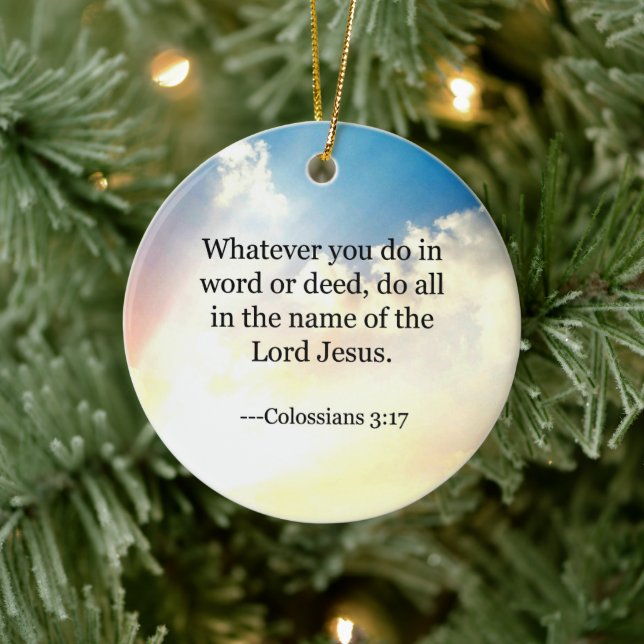 Bible - Colossians3:17,  Ceramic Tree Decoration (Tree)
