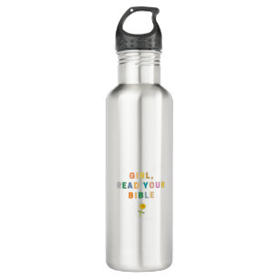 Bible   Colourful   Girl Read Your Bible 710 Ml Water Bottle