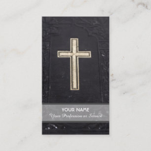Bible cross as religious business card
