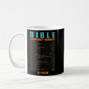 Bible Emergency Hotline Numbers Funny Bible Verse  Coffee Mug